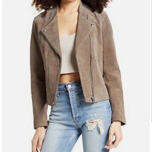 Blank NYC No Limit Suede Moto Jacket brown/taupe/sand stoner size S